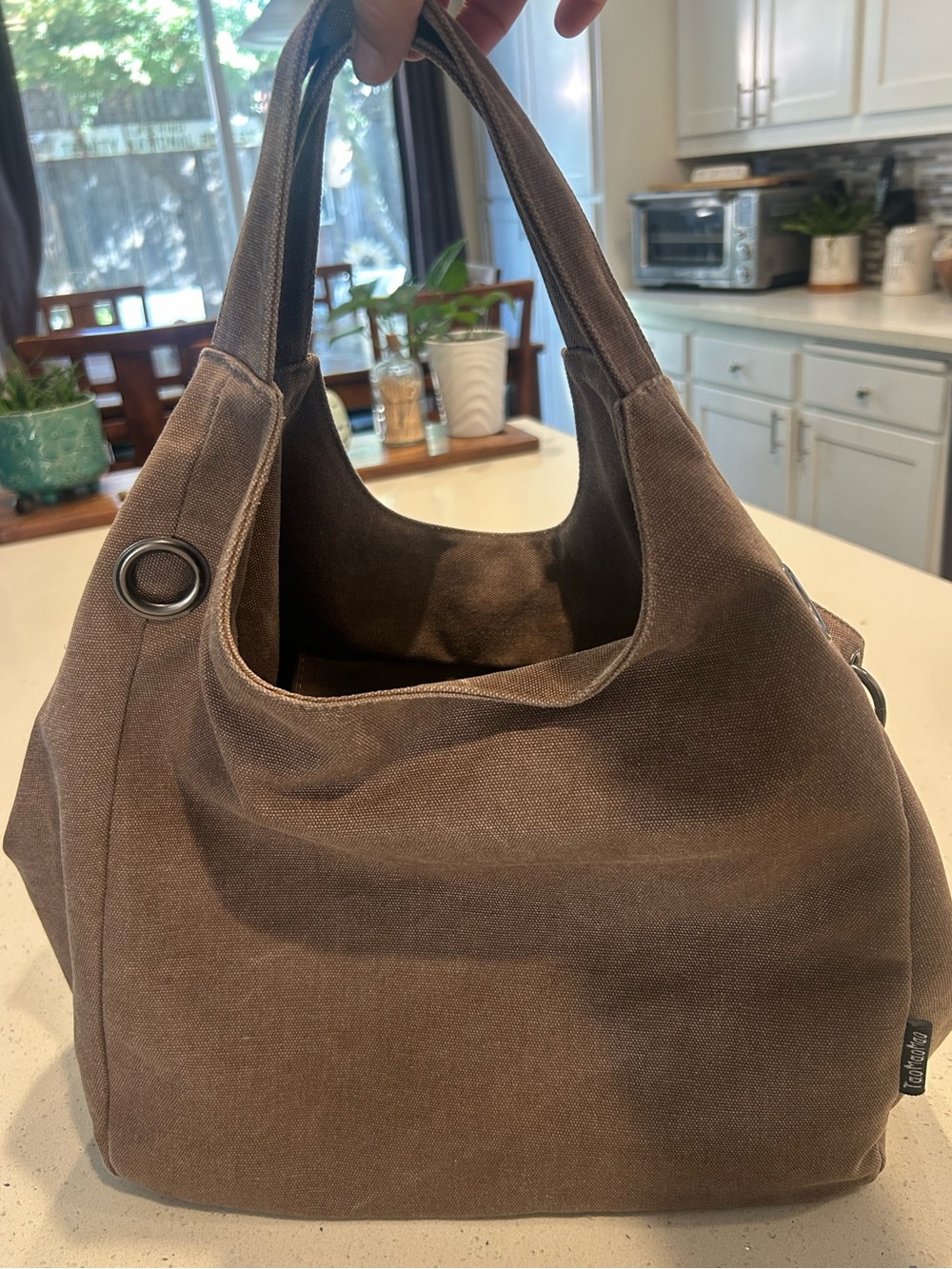 Casual Brown Canvas Shoulder Bag. Excellent condition.